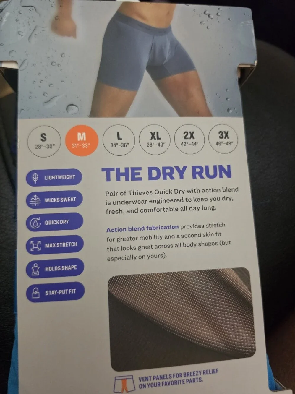 Pair of Thieves Men's 3 Pack Quick Dry Cotton Boxer Briefs Size M 31